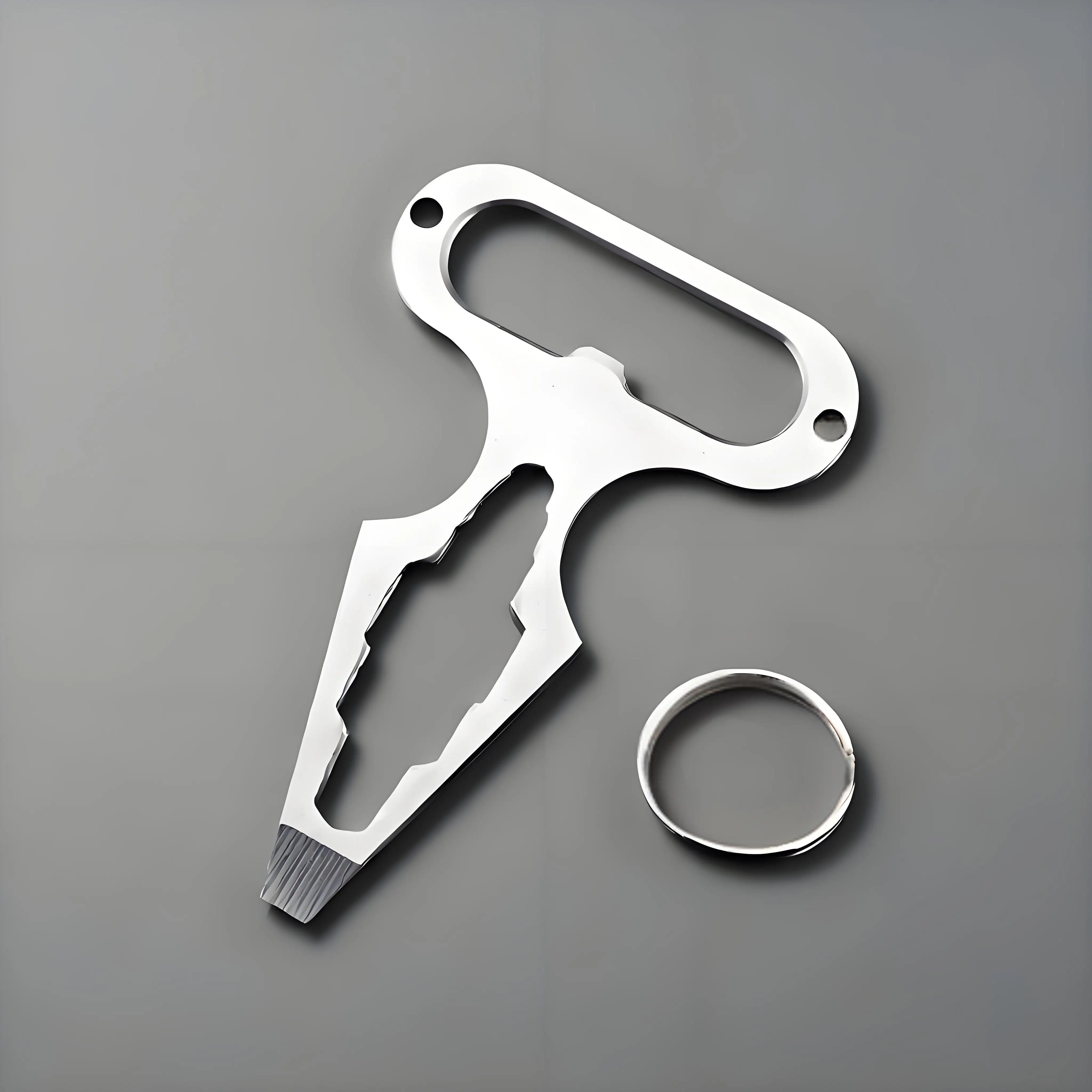 Keychain Multi Tool - ชุดเครื่องมือเอาตัวรอด EDC สำหรับใช้งานกลางแจ้ง ป้องกันตัวส่วนบุคคล แบบพกพาอเนกประสงค์ พร้อมที่เปิดขวดและประแจ