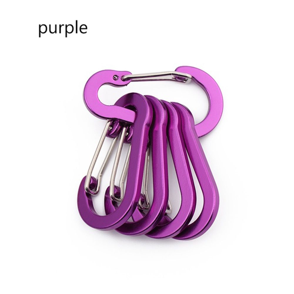 Keychain Multi Tool - ตะขอเกี่ยวสำหรับเดินป่า ทนทาน ทำจากอะลูมิเนียมอัลลอยด์ รูปทรงตัว S พร้อมคลิปหนีบแบบสปริง