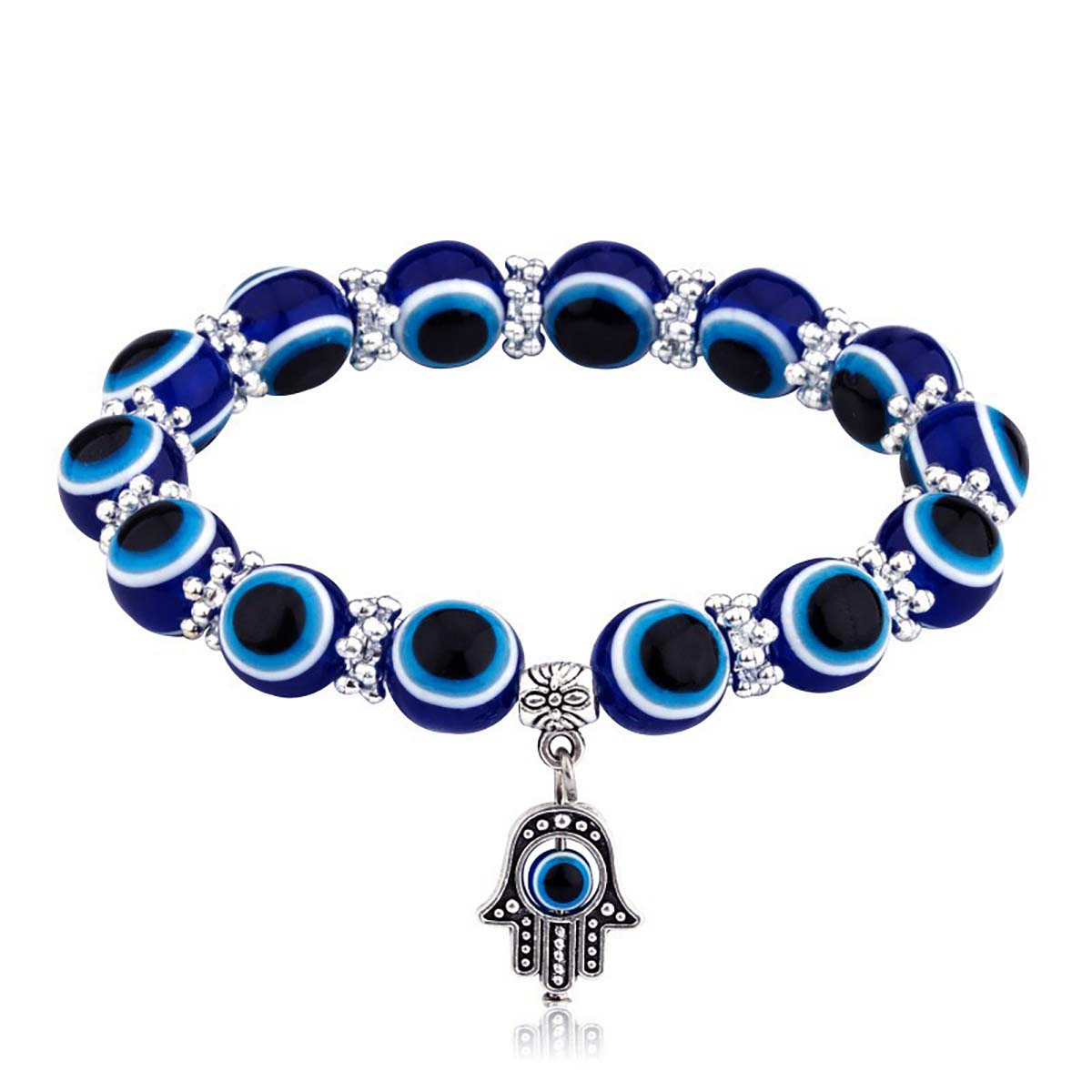 Men Accessories Evil Eye - เครื่องประดับแฟชั่น สร้อยข้อมือตาปีศาจสีน้ำเงินนำโชคแบบตุรกี สำหรับผู้ชายและผู้หญิง