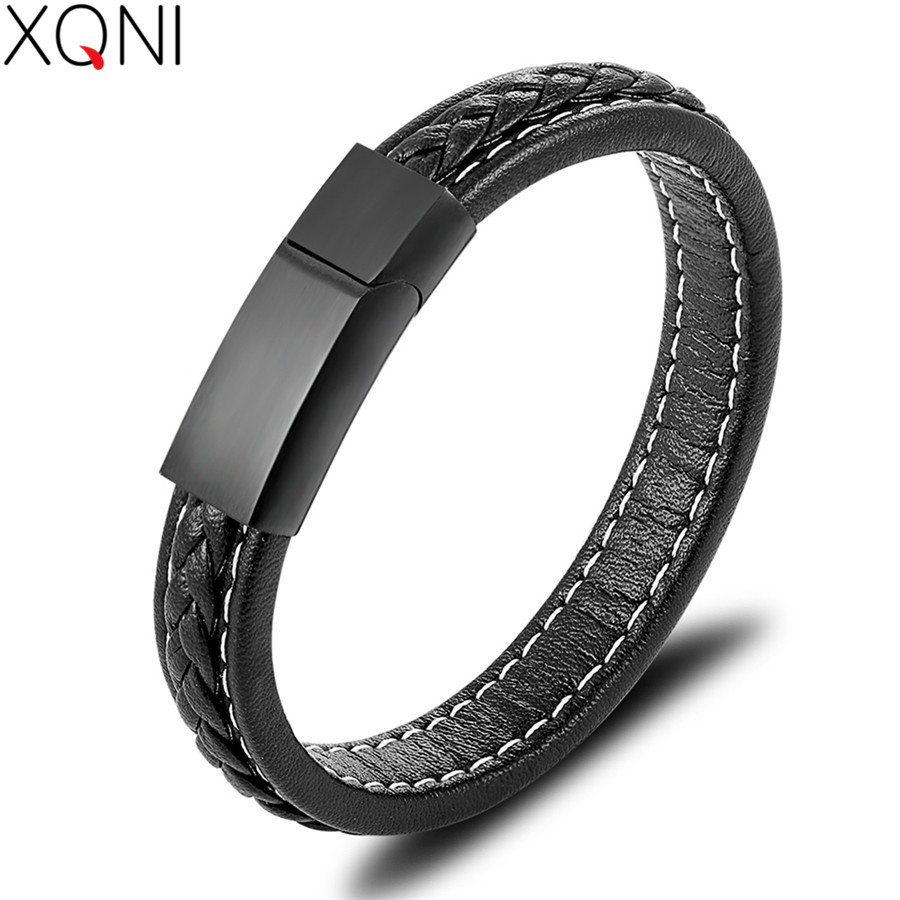 Men'S Accessories Jewelry Sale - XQNI ใหม่แฟชั่นคลาสสิกกำไลข้อมือเครื่องประดับขายสร้อยข้อมือหนังแท้สำหรับผู้ชายผู้หญิงอุปกรณ์เสริมมือกำไลข้อมือ Spacial ของขวัญ