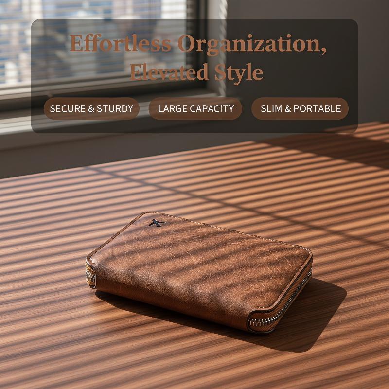Passport Wallet Rfid - กระเป๋าใส่หนังสือเดินทางแบบมีซิป ความจุขนาดใหญ่ แบบพกพา ใส่บัตรประชาชน ตั๋ว บัตรต่างๆ