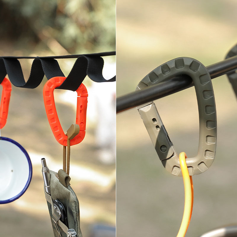 Keychain Multi Tool - คลิปหนีบพลาสติกแบบยุทธวิธี 5 ชิ้น ขนาด 3.5 นิ้ว