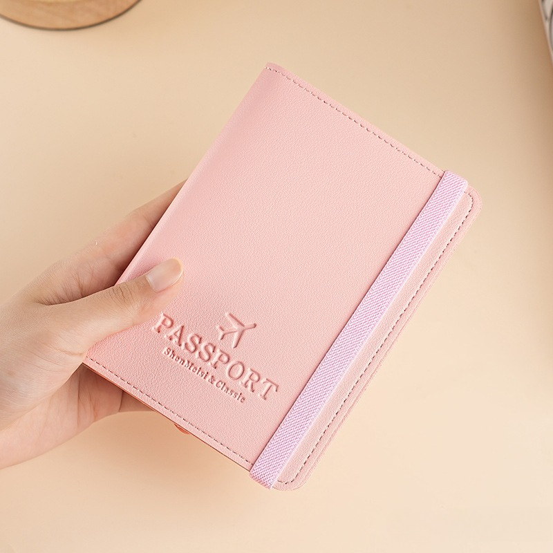 Passport Wallet Rfid - ปกหนัง PU สำหรับพาสปอร์ต, ซองใส่เอกสารเดินทางอเนกประสงค์ ป้องกัน RFID