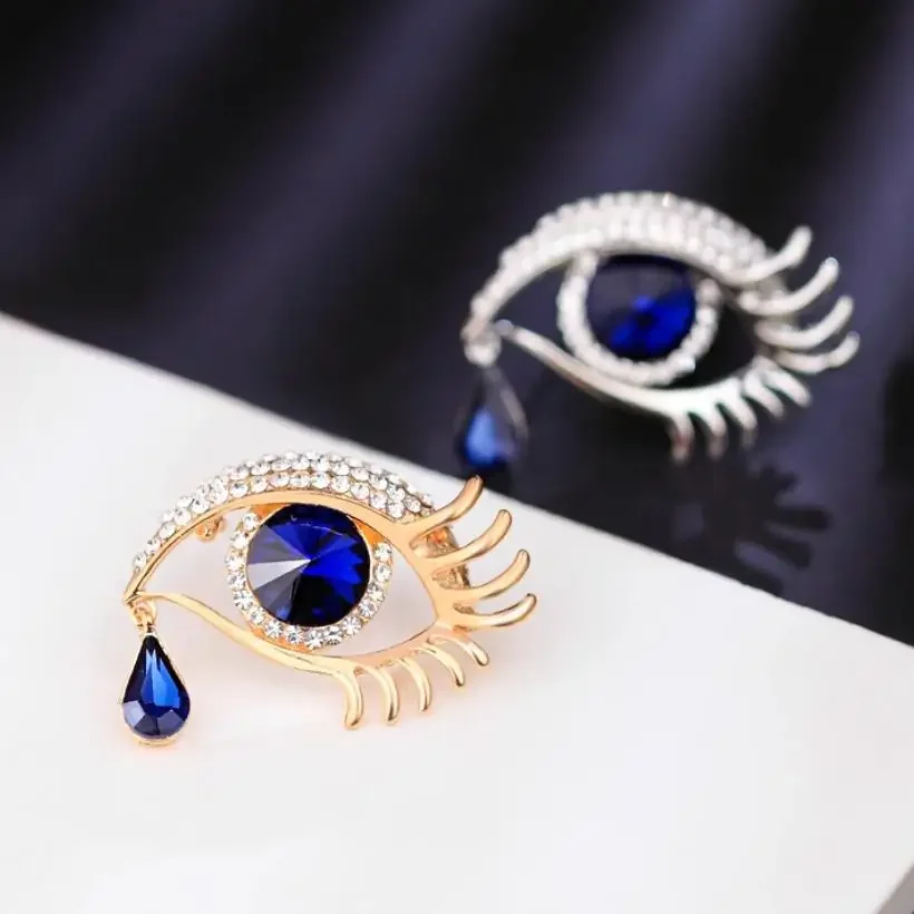 Men Accessories Evil Eye - เข็มกลัดรูปดวงตานำโชค 1 ชิ้น สำหรับผู้หญิงผู้ชาย สไตล์วินเทจ เครื่องประดับแฟชั่น