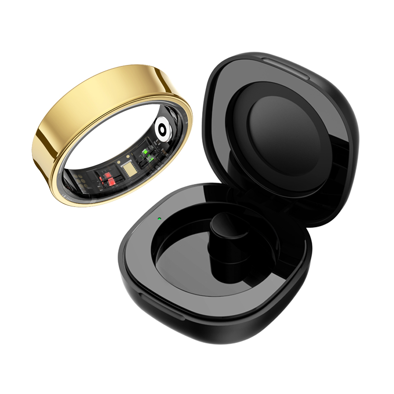 Young Men'S Accessories - R09 สมาร์ทแหวนผู้ชายผู้หญิงพร้อมเคสชาร์จ,Heart Rate เลือดออกซิเจน,อุณหภูมิผิว Monitor,5ATM กันน้ําสําหรับ