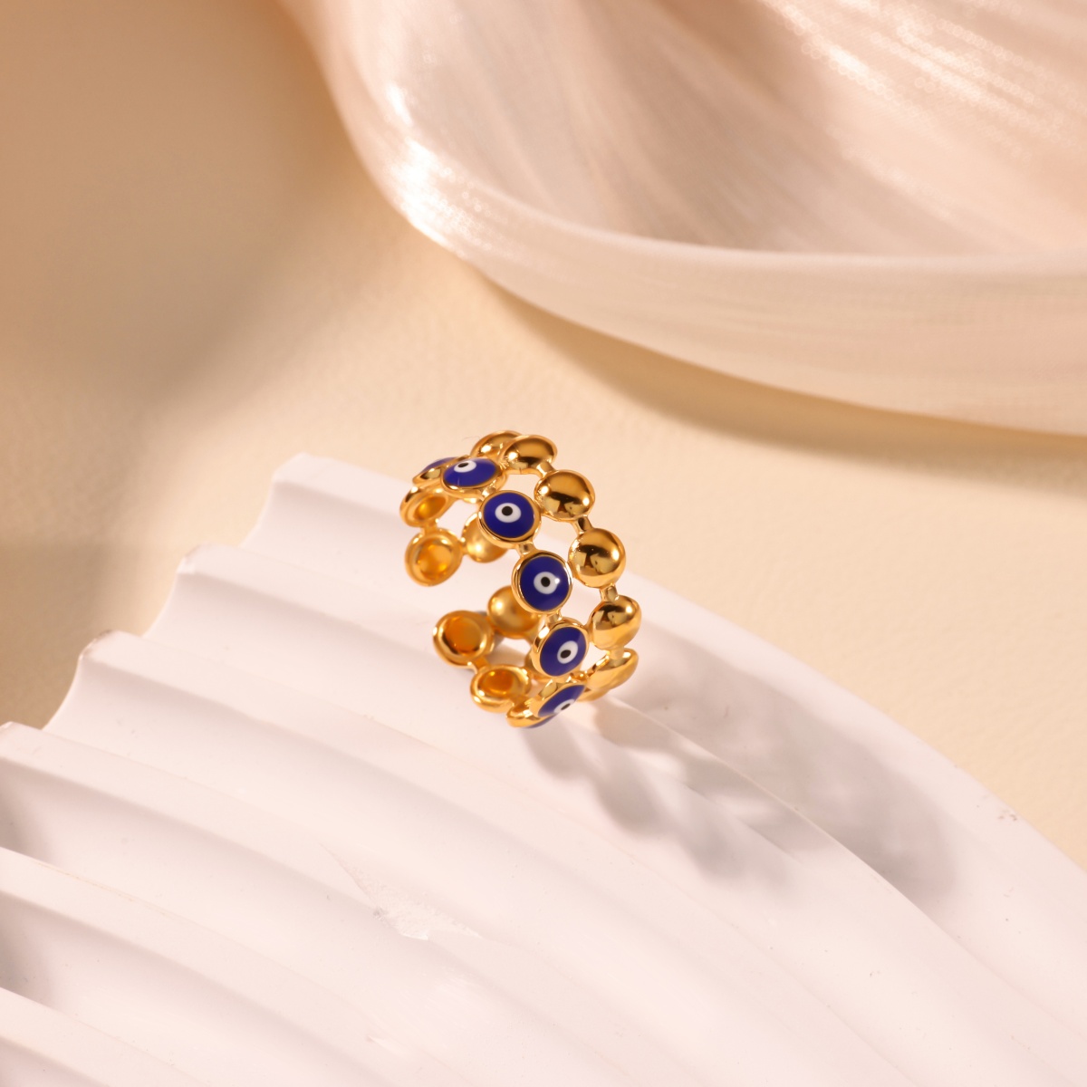 แหวนตาปีศาจสีฟ้าสไตล์วินเทจจาก - Men Accessories Evil Eye บทวิจารณ์และราคา