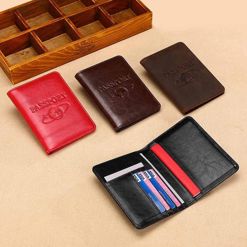 Unisex ปกหนังสือเดินทางหนังแท้ - Passport Wallet Rfid บทวิจารณ์และราคา