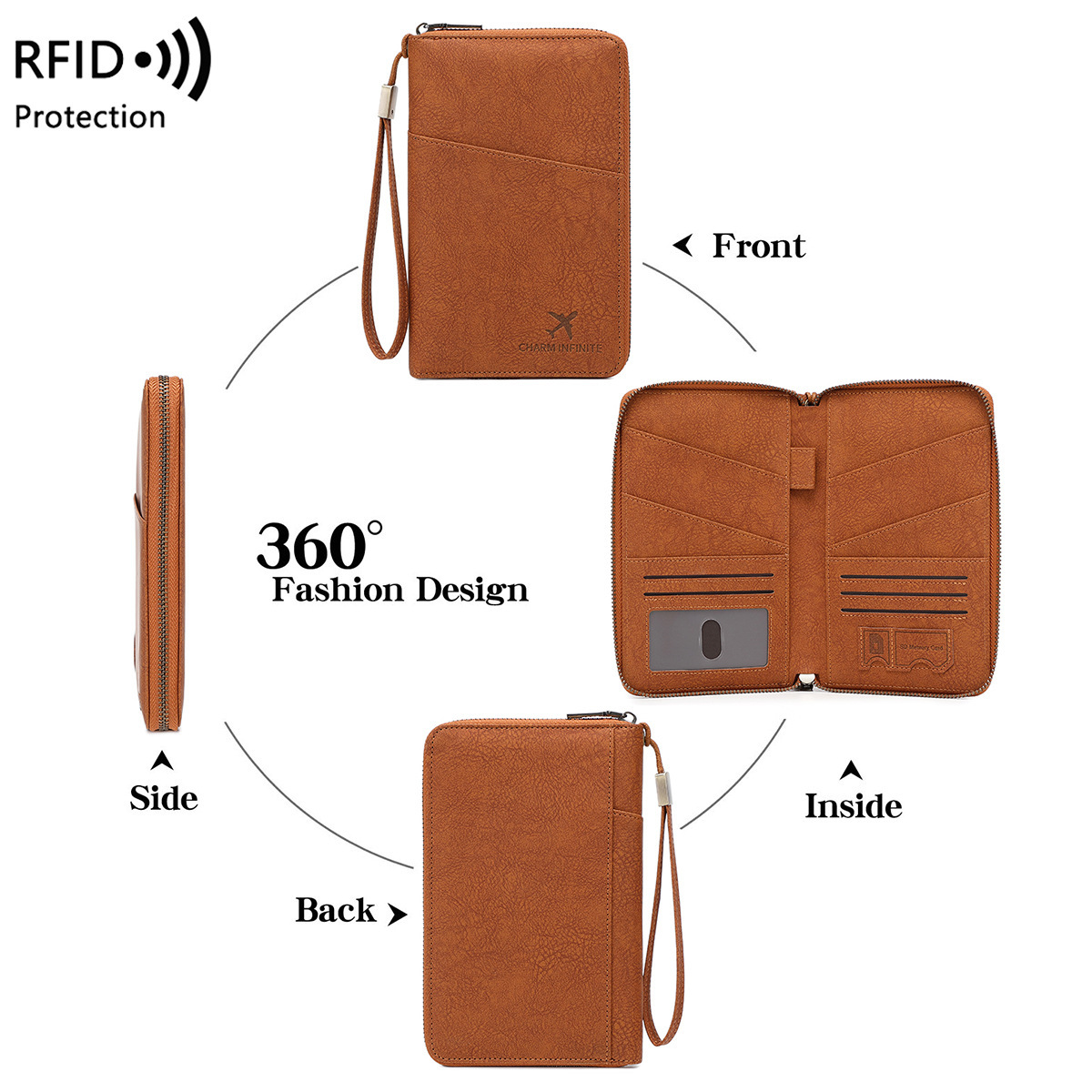 กระเป๋าใส่พาสปอร์ตแบบมีซิป ป้อ - Passport Wallet Rfid บทวิจารณ์และราคา