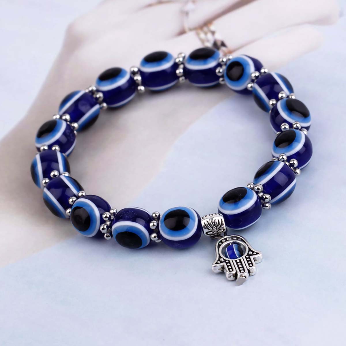 เครื่องประดับแฟชั่น สร้อยข้อมื - Men Accessories Evil Eye บทวิจารณ์และราคา