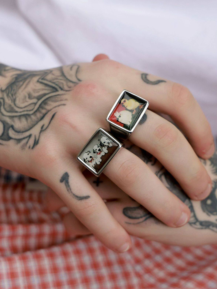 แหวนลายสัตว์ทำจากทองแดงผสม  สำ - Men Accessories Photos บทวิจารณ์และราคา