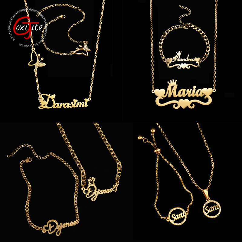 Goxijite ปรับแต่งชื่อสร้อยคอชุ - Men Accessories Gift Set บทวิจารณ์และราคา