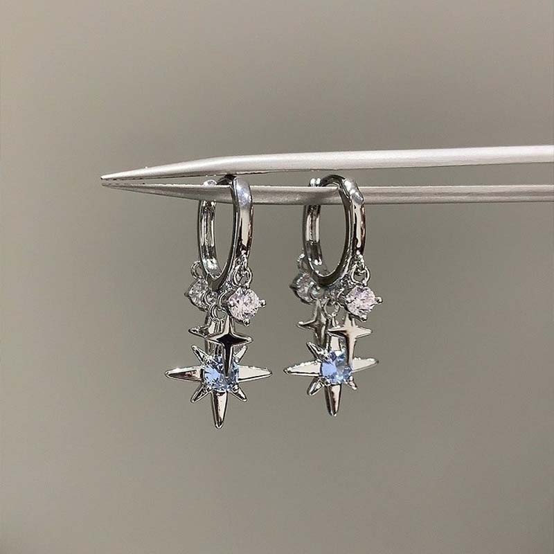ต่างหูจี้รูปดาวประดับเพทายสีน้ - Men'S Accessories Jewelry Sale บทวิจารณ์และราคา
