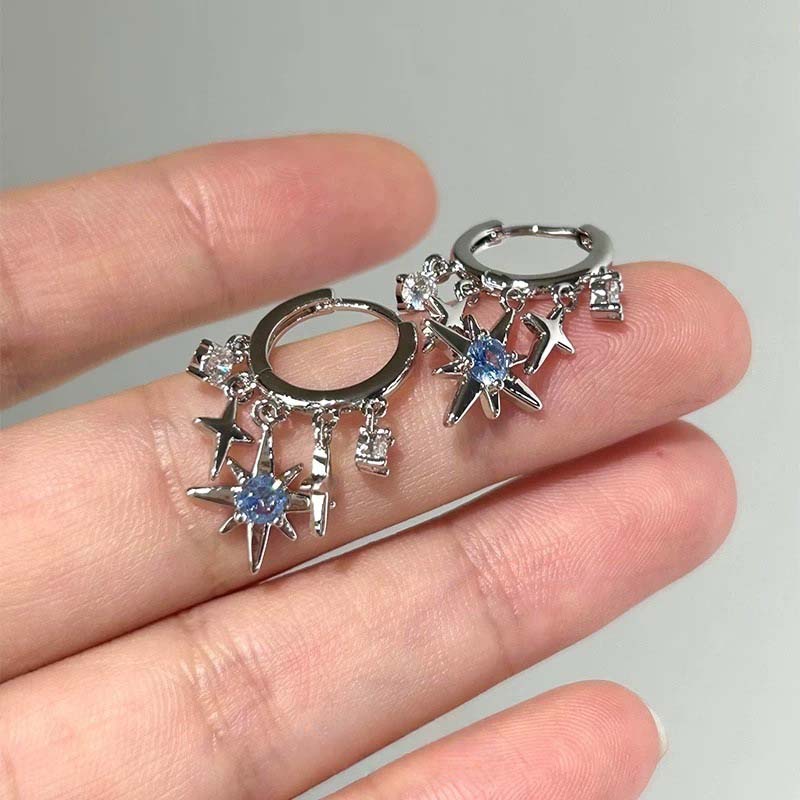 ต่างหูจี้รูปดาวประดับเพทายสีน้ - Men'S Accessories Jewelry Sale บทวิจารณ์และราคา